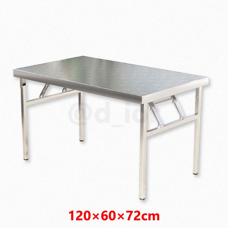 โต๊ะพับสแตนเลส ขนาด 100×60×72/120×60×72 cm. (รุ่นสูง 72 cm.) - รูปที่ 6