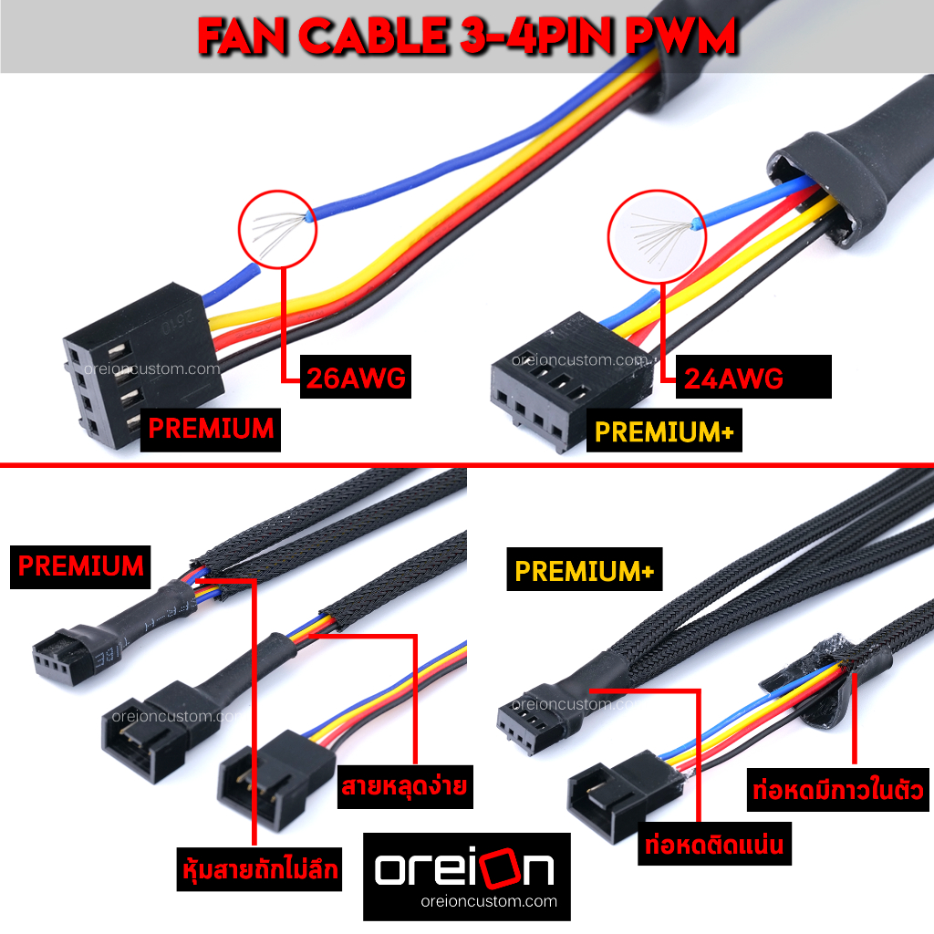 สายพัดลม Power SATA To 4Pin 3Pin Fan Male x2-5 12v [พร้อมส่ง][รับประกัน 1 ปี] - รูปที่ 4