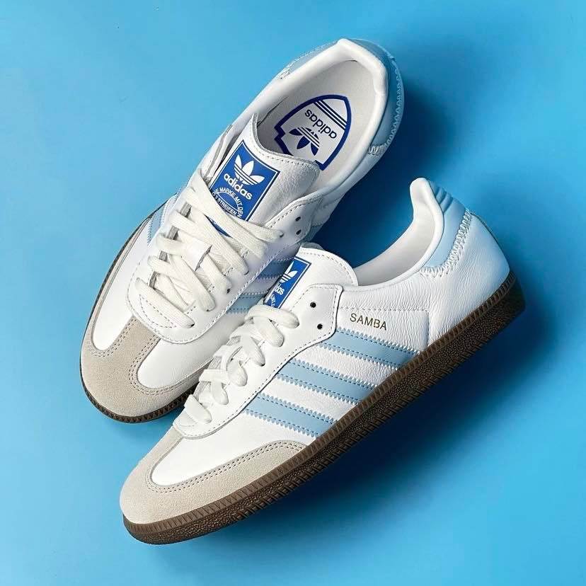 (พร้อมส่ง) Adidas Samba OG "Sky Blue" (แท้100%)