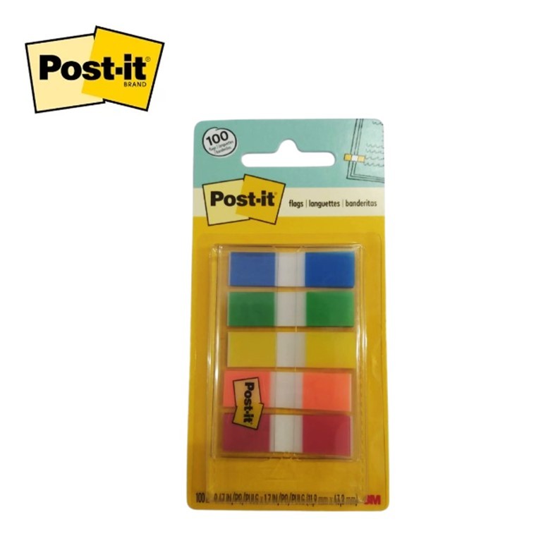 โพสต์-อิท แฟล็กซ์ กระดาษโน๊ตกาว ขนาด 0.47x1.7นิ้ว แพ็ค 100แผ่น รุ่น 683-5CF