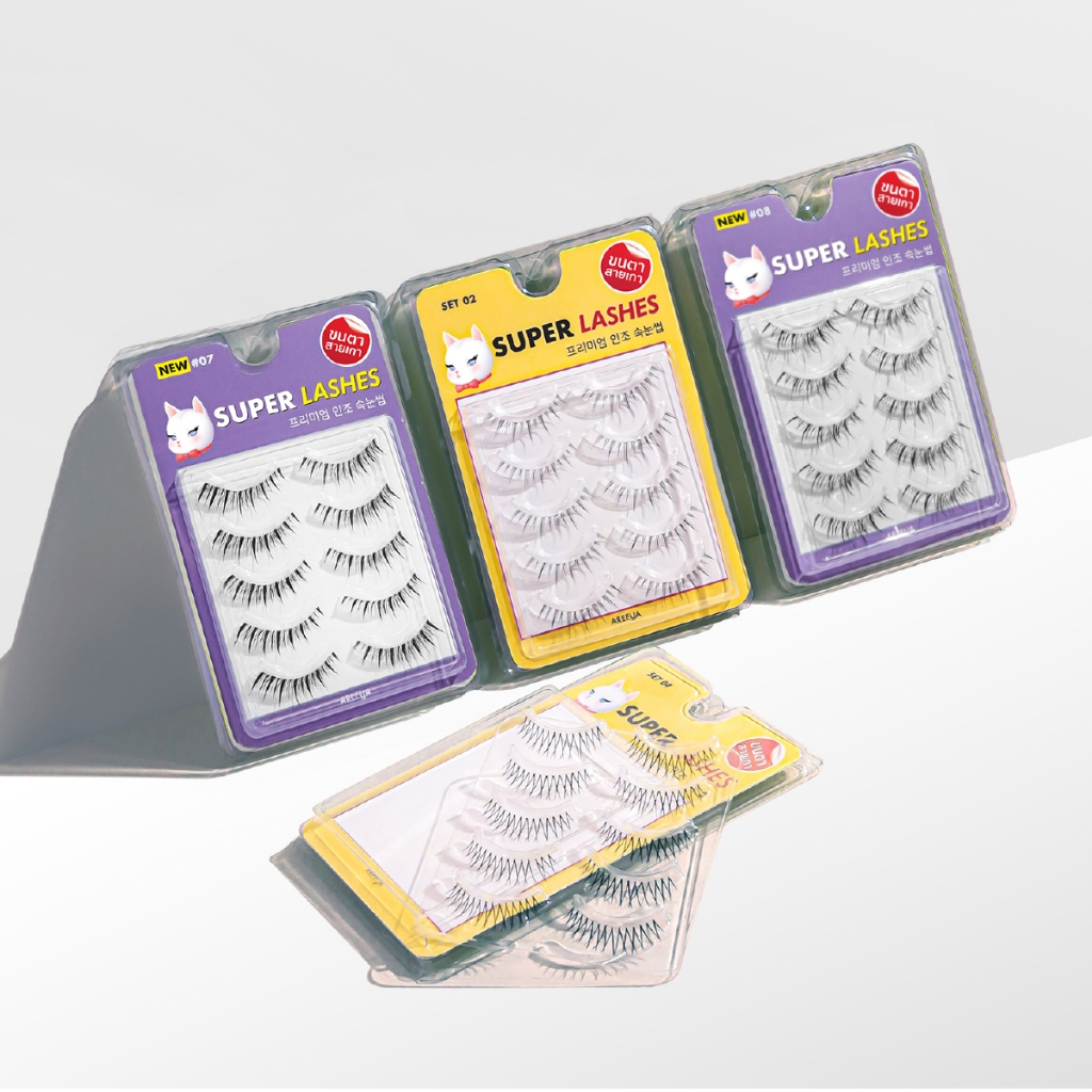 Areeya Super Lashes ขนตาปลอมสไตล์​เกาหลี ธรรมชาติ​ แกนเล็ก ใส่สบาย