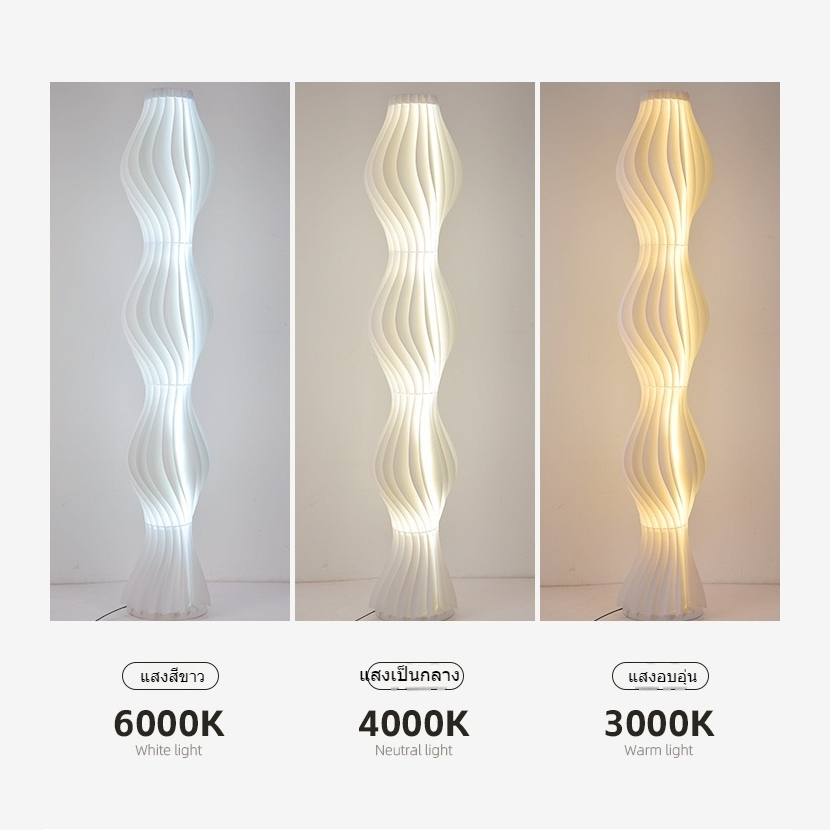 【UNITED】โคมไฟตั้งพื้น LED 💥 ไฟแต่งห้อง ไฟ led Floor lamp ไฟติดการควบคุมระยะไกลลดแสง ไฟห้องนอน โป๊ะโคมอะคริลิกโปร่งใสสูง