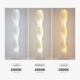 【UNITED】โคมไฟตั้งพื้น LED💥ไฟแต่งห้องไฟ ไฟติดการควบคุมระยะไกลลดแสงไฟห้องนอนโป๊ะโคมอะคริลิกโปร่งใสสูง