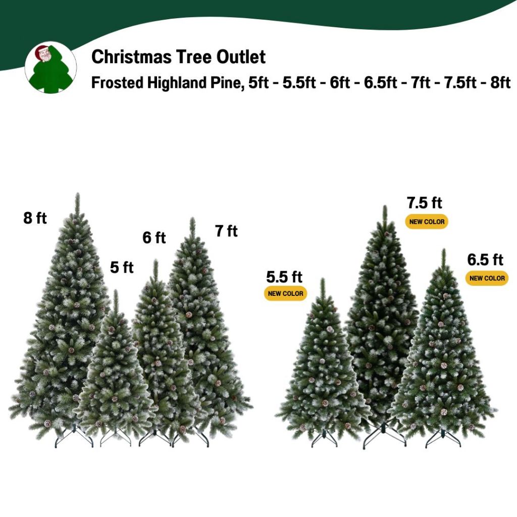 เจาะลึกสเปค Christmas Tree | Frosted Highland Pine ต้นคริสต์มาสเสมือนจริง 152-243 ซม.