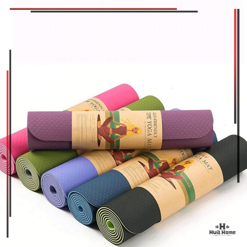 เสื่อโยคะ YOGA mat กีฬา ฟิตเนส นุ่ม หนึบ ไม่ลื่น หนา 6mm รับแรงกระแทกได้ดี รูปที่ 7