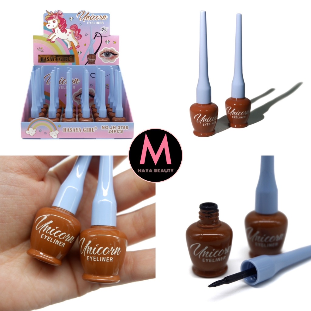 {24แท่ง} HASAYA GIRL Unicorn Long-lasting Eyeliner อายไลเนอร์หัวจุ่ม นุ่มลื่น เขียนง่าย ดิดทนตลอดวัน
