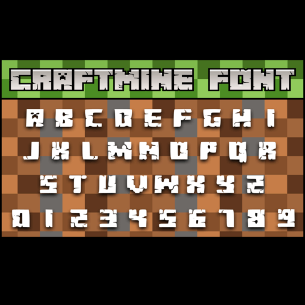 ตัวรีดติดเสื้ออักษร F.36  A - Z ฟ้อนต์ และตัวเลข   การ์ตูนมายคราฟ Craft-Font  รีดง่ายรีดติดทุกเนื้อผ้า