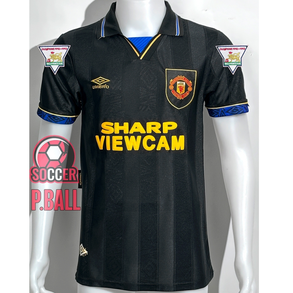 เสื้อฟุตบอล ย้อนยุค ทีม Manchester United ปี 92-95 ชุดสาม Third คลาสิก สไตล์เรโทคุณภาพสูงตรงปก สกรีนชื่อเบอร์นักเตะได้