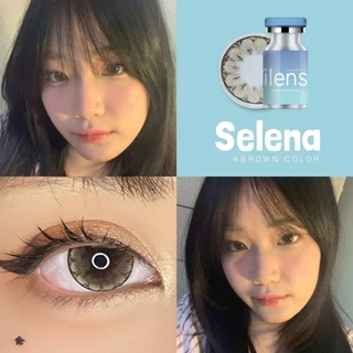 **มีค่าสายตา0.00-10.00**คอนแทคเลนส์(บิ๊กอาย) Selena/jasmine Brown / Gray (ilens) ⭐️ค่าอมน้ำ60% ลายดอกไม้สุดฮิต กรองแสงกั