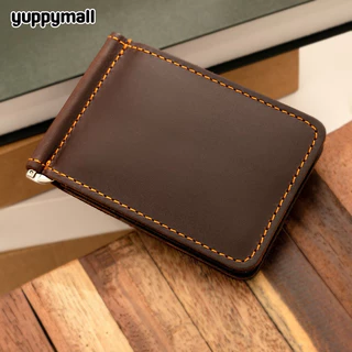 Money Clip กระเป๋าสตางค์ มันนี่คลิป หนังวัวแท้ 100% กระเป๋าใส่บัตร หนีบแบงค์ ผลิตจากโรงงานไทย