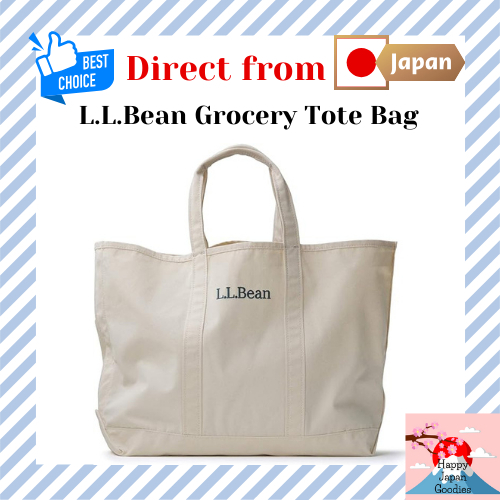 L.L.Bean / ll bean/ llbean/ Grocery Tote Bag 100% Cotton Large Capacity [Direct from Japan]