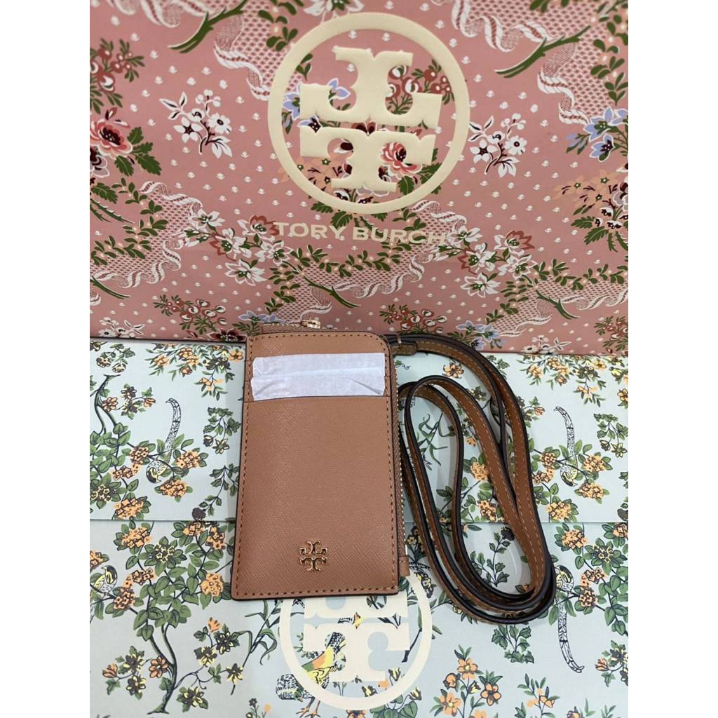 คล้องคอ ที่ใส่บัตร Tory Burch Emerson lanyard