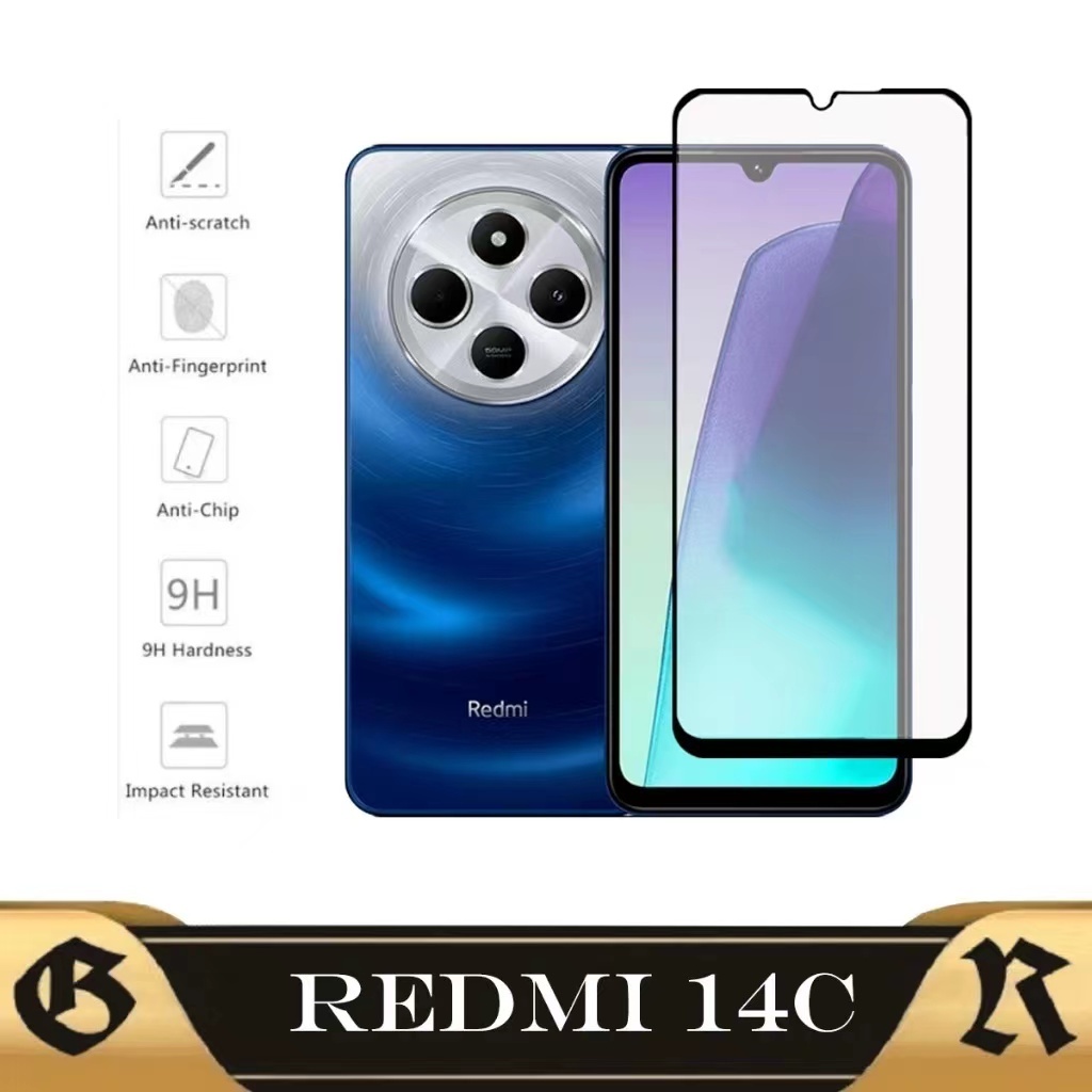 Redmi 14C/Poco C75ตรงรุ่น(พร้อมส่งในไทย)ฟิล์มกระจกเต็มจอXiaomi redmi 14C