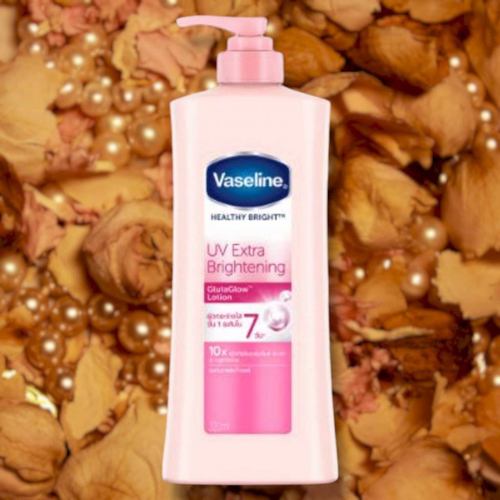 โลชั่นวาสลีนยูวีเอ็กซ์ตร้าไบรท์เทนนิ่ง 320 มล. Vaseline UV Extra Brightening GultaGlow Lotion