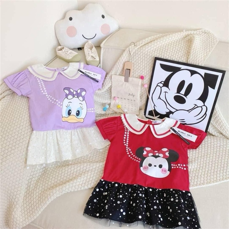 สินค้าพร้อมส่ง ชุดมินิเดรสเดซี่&มินนี่ งานป้าย BB KIDS
