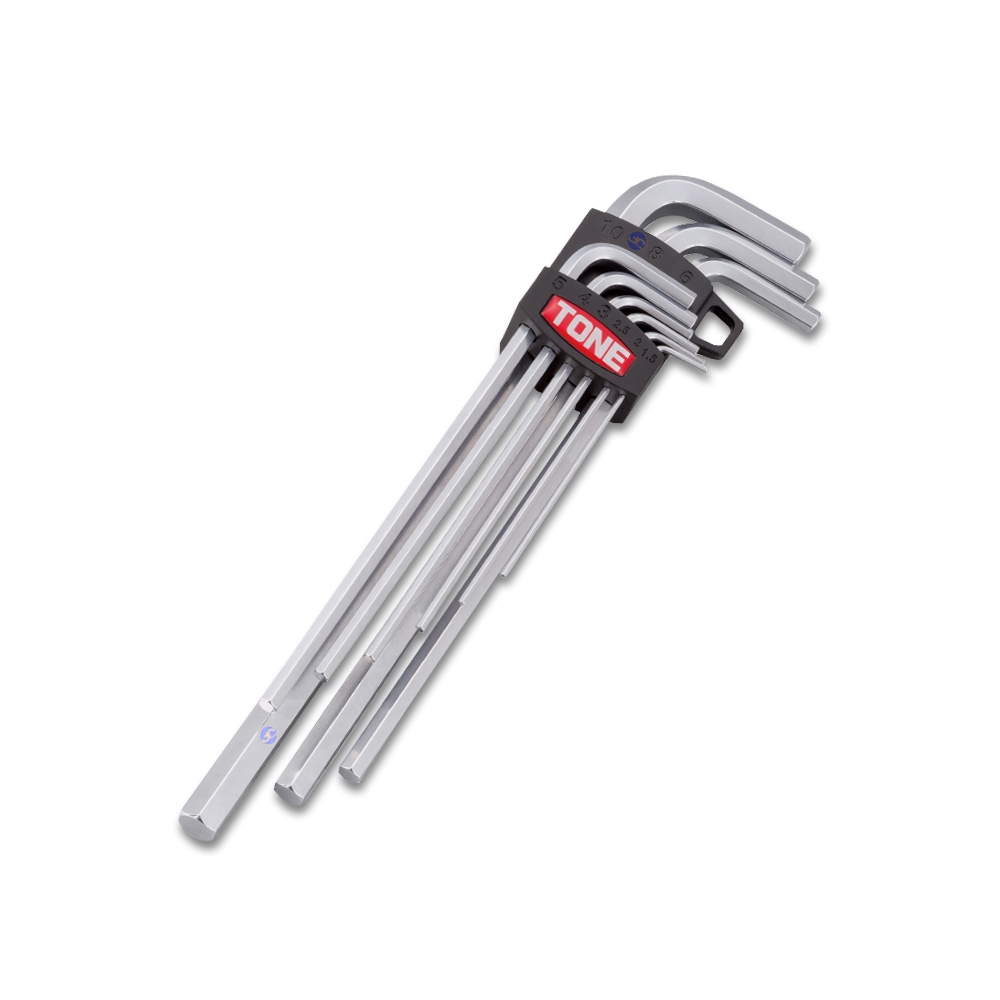 TONE ชุดประแจแอลยาว ขนาด 1.5-10.0 มิล รุ่น AL900 - Long Hex Key Wrench Set Model AL900