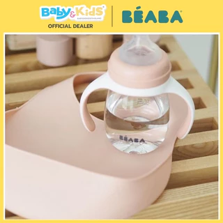 Beaba ถาดกันเปื้อนซิลิโคน Set of 2 Silicone Bibs - Frosty Green / Light Grey