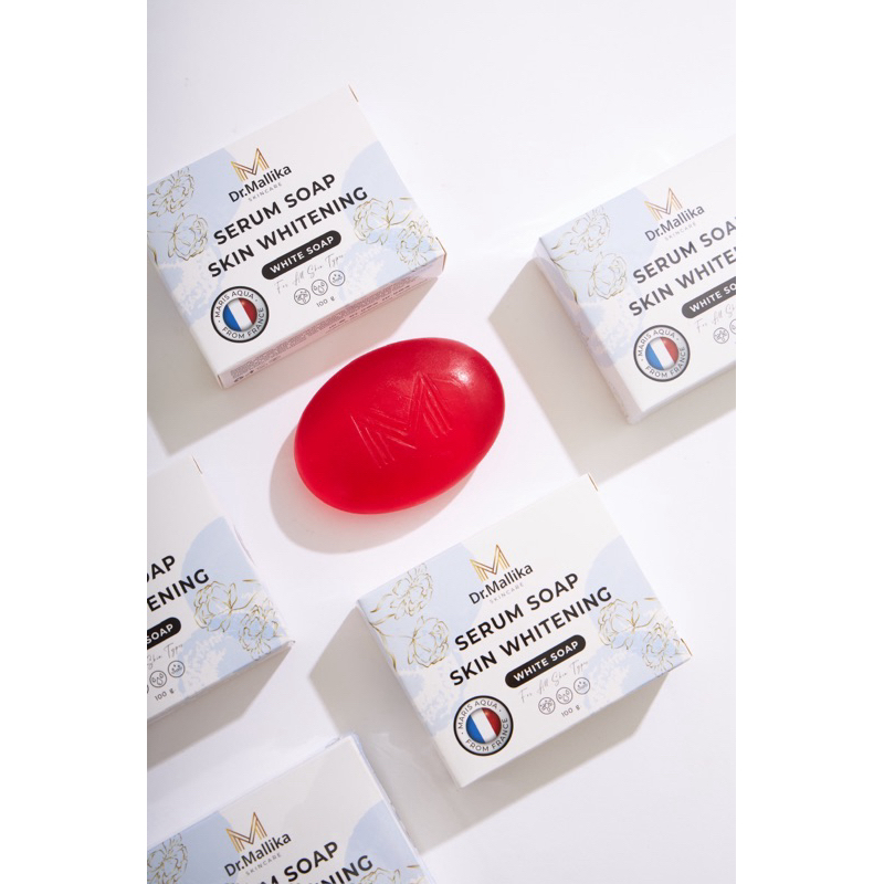 สบู่แดง Dr.Mallika Serum Soap Skin Whitening 1 แถม 1