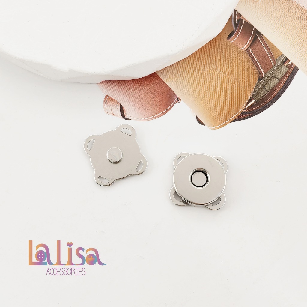 กระดุมแม่เหล็ก ปุ่มรูปดอกพลัม แบบเย็บ flower magnet button (D-2-G,SY005)