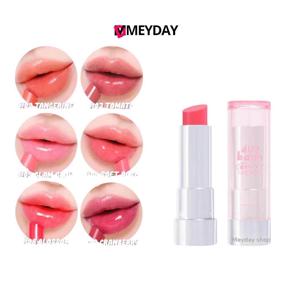 ทินท์บาล์มดิวอี้ ฟอร์ยูทู 4U2 BALM DEWY TINT BALM ปริมาณสุธิ 3.8 กรัม ( 4U2 โฟร์ยูทู )