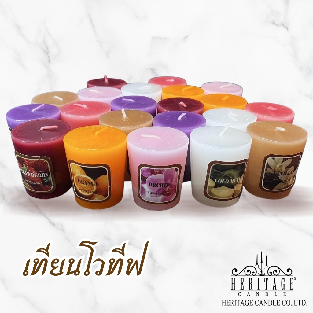 เทียนหอม สีสวยๆ หอมๆ เทียนหอม เทียนโวทีฟ