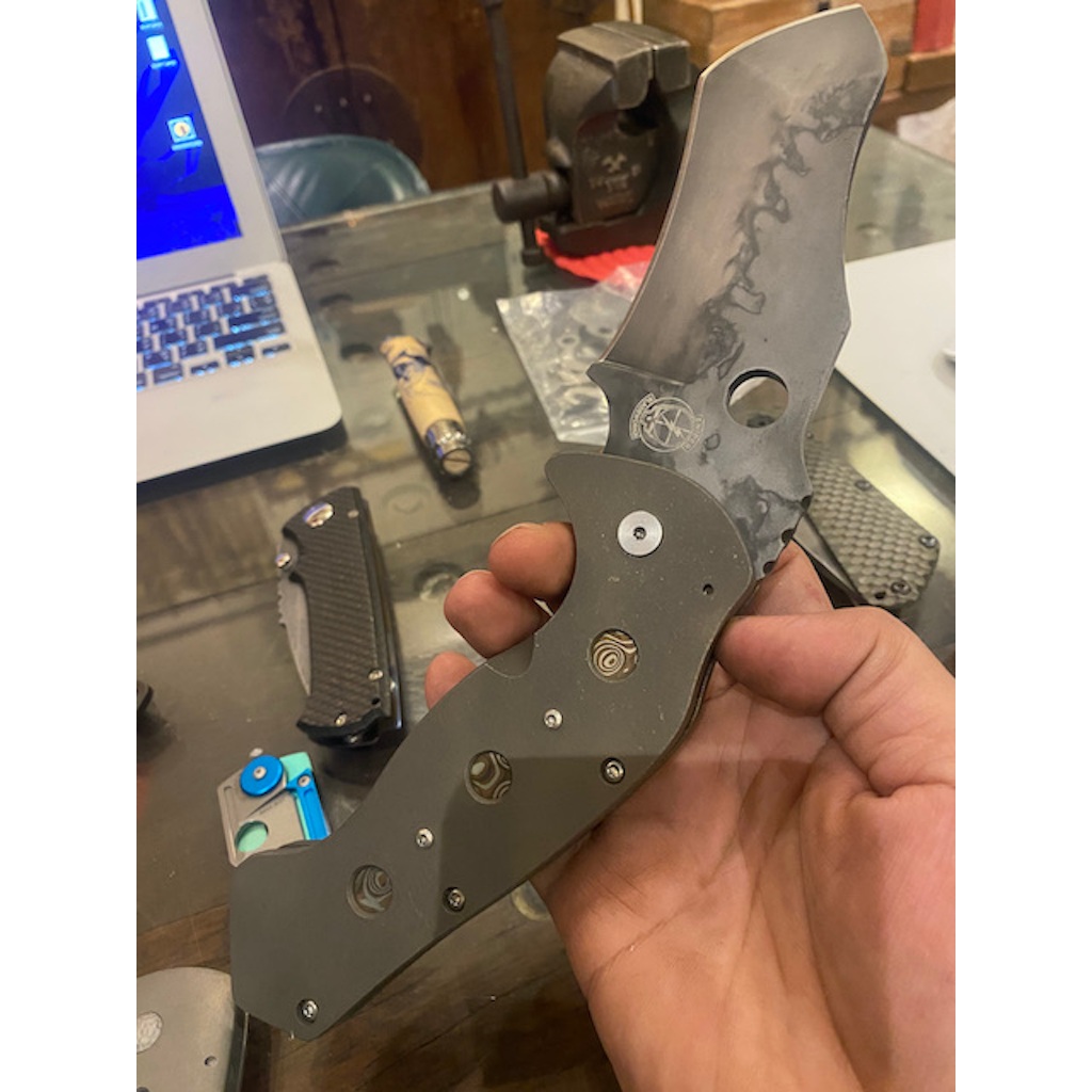 Custom folder knife มีดพับ DMF ของ Sniper bladeworks (USA)