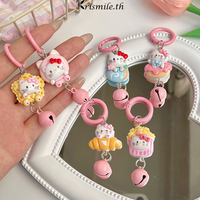 COD-ในไทย💖พวงกุญแจ จี้Hello Kitty Keyfob สีชมพู น่ารักหวาน สไตล์เกาหลี นักเรียนสำหรับผู้หญิง สําหรับ