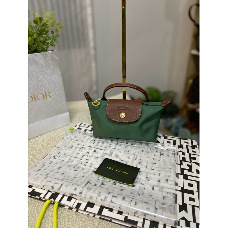 New Longchamp Mini Pouch Green