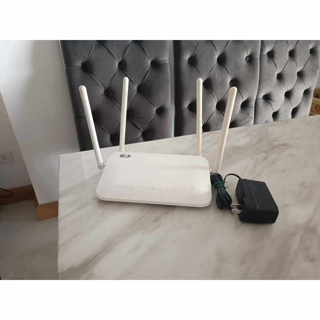 FIBERHOME -( แพคคู่ )- SR1041Y AX1800 Wireless Dual Band Gigabit Router รวมอะเดฟเตอร์ สินค้าหมดสัญญา