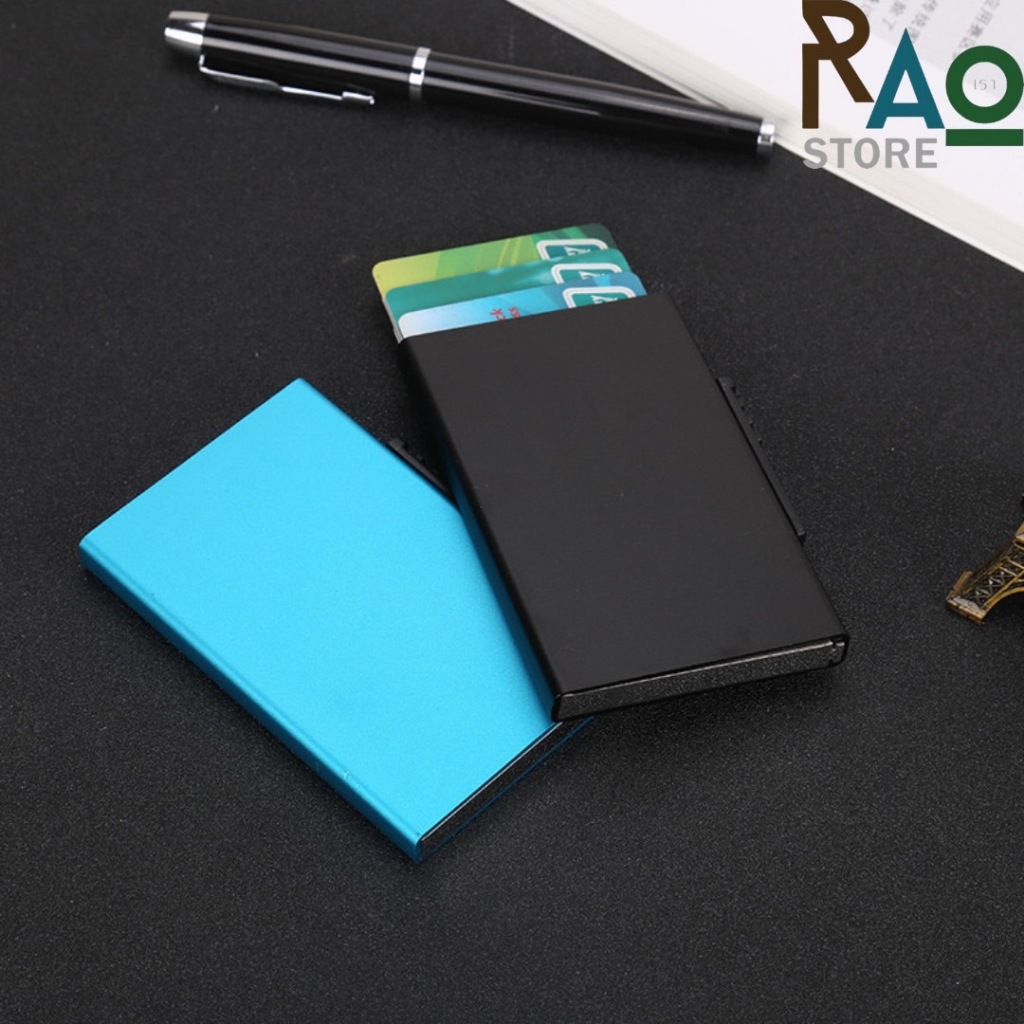 RAO Store พร้อมส่ง กระเป๋าใส่บัตรเครดิตรุ่นslimรุ่นที่2 กล่องเก็บบัตรได้5-6ใบ เป๋าใส่บัตร กระเป๋าสตางค์ผู้ชาย