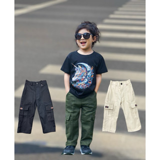 ❤️กางเกงคาร์โก้เด็ก กางเกงขายาวเด็ก ใส่ได้ทั้งชายหญิง มีไซส์…