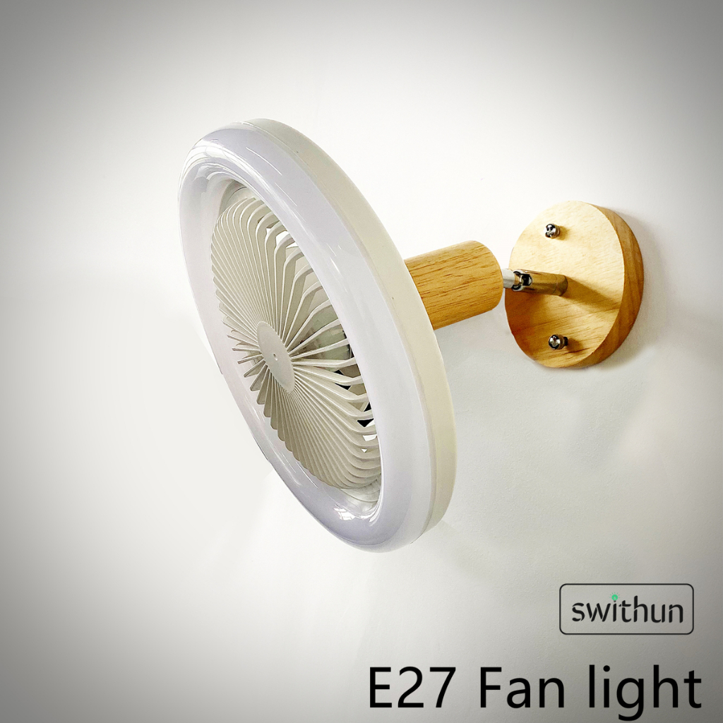 พัดลมติดเพดาน พร้อมไฟ โรมาเทอราพี 40W LED E27 fan light/ 360 °หมุนได้ 3 เกียร์ปรับลม， อุณหภูมิสีและความสว่างของแสงที่ปรั