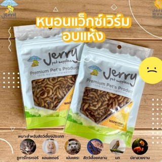 Jerry Waxworms 20g. หนอนเเว็กซ์เวิร์มอบแห้ง อาหารชูก้าร์ กระ…