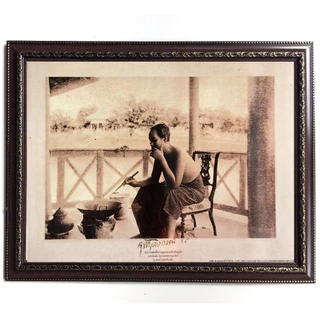 กรอบรูปภาพมงคล เสด็จพ่อ ร.5ทรงทอดปลาทู ขนาด 18*23นิ้ว เจริญรุ่งเรือง หน้าที่การงาน มั่ง มี ศรี สุข