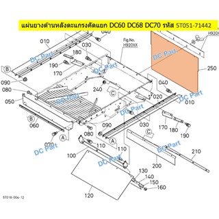 แผ่นยางปิดด้านหลังตะแกรงคัดแยก รถเกี่ยวข้าวคูโบต้า DC60 DC68…