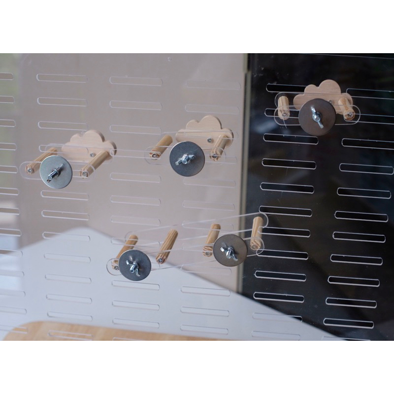 LP210 คอนนกยึดกรง บันได อุปกรณ์นก โมบาย ของเล่นนก ทำจากไม้ยางพาราเกรดA สวยงาม แข็งแรง - รูปที่ 7