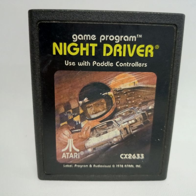 ตลับเกม Atari และ Atari2600 เกม Night Driver แนวขับรถกลางคืน