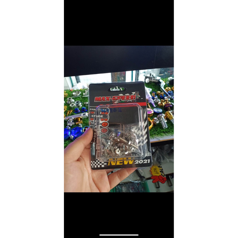 น็อตชุดสี 125iบังลม เลสแท้ ใช้ทดแทนอะไหล่เดิม