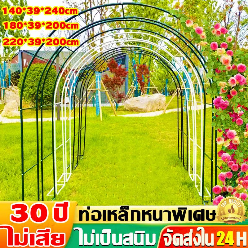 ซุ้มกุหลาบ ซุ้มดอกไม้ 240x140x38cm โครงไม้เลื้อย ซุ้มแต่งงาน ซุ้มเหล็กโค้ง ซุ้มไม้ระแนง ซุ้มงานแต่ง ซุ้มไม้เลื้อย