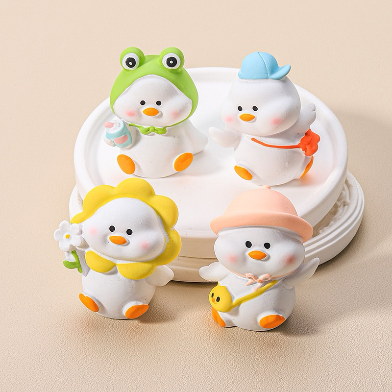 พร้อมส่งจากไทย เรซิ่น การ์ตูน เป็ดน้อย โมเดลจิ๋ว สีสันน่ารักสดใส ใช้ตั้งโชว์ ประดับตกแต่ง diy