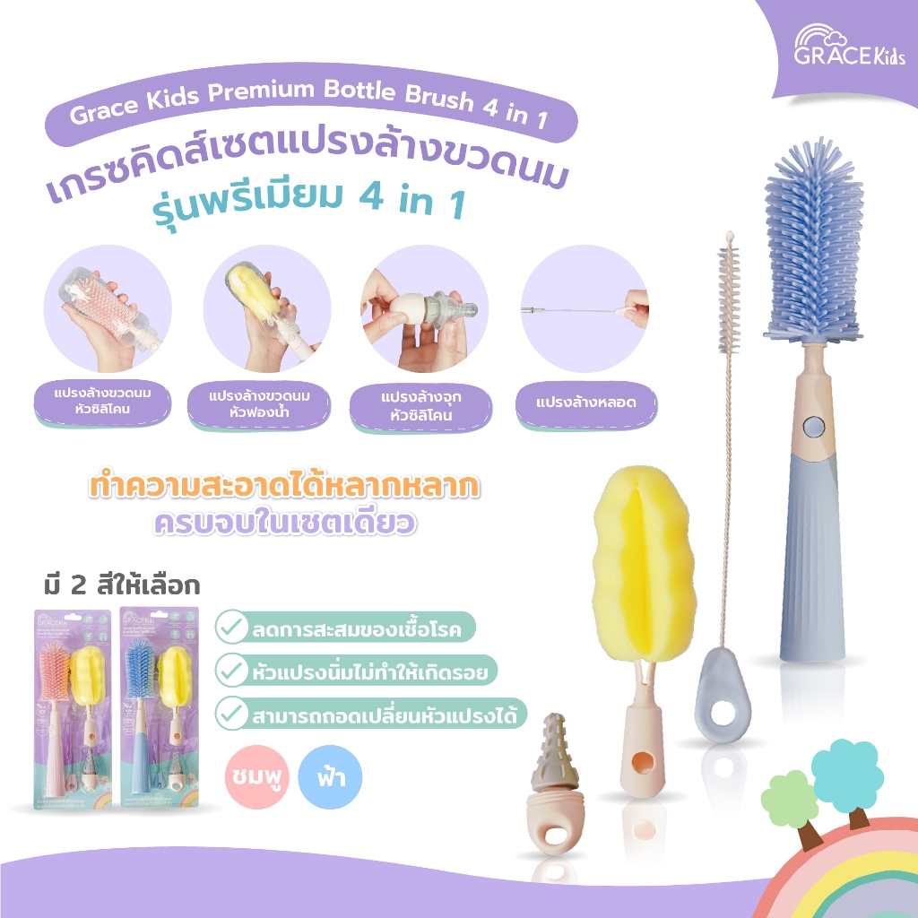 Grace Kids Premium Bottle Brush 4 in 1!