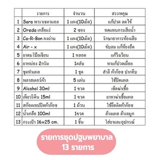First Aid Kit ชุดอุปกรณ์ทำแผล พร้อมกระเป๋าพยาบาล ชุดปฐมพยาบาลเดินทาง เดินทางท่องเที่ยว ถวายสังฆทาน