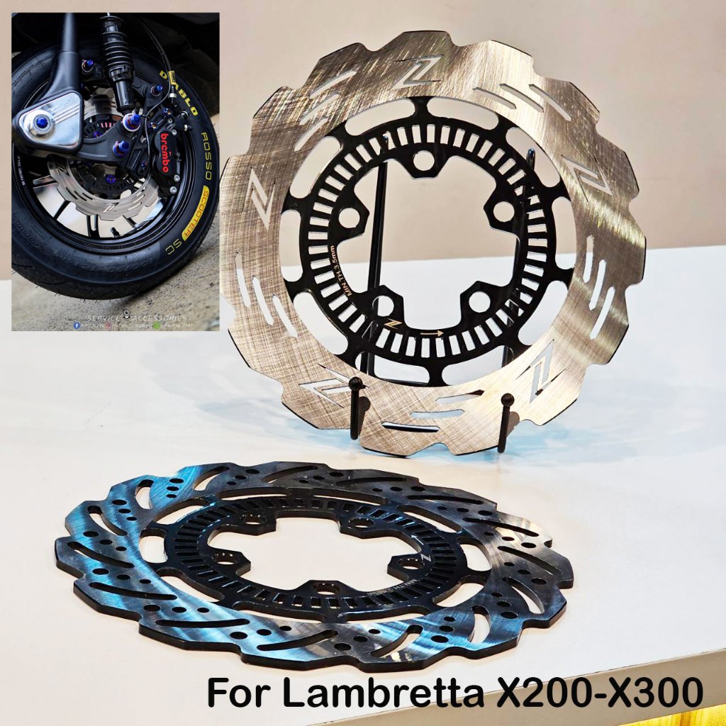 Zelioni จานดิสเบรคแต่ง T3 และ T4 แบบ Foating Pin สำหรับ New Lambreta X200-X300