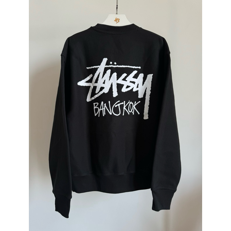 [ของแท้] STUSSY BANGKOK SWEATERSHIRT BLACK พร้อมส่ง