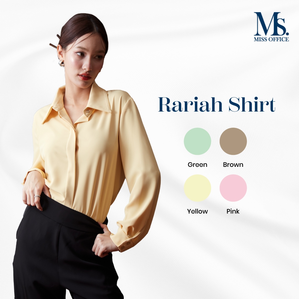 Miss office เสื้อเชิ้ตเบสิคติดแพลทเหล็ก (MT-302)