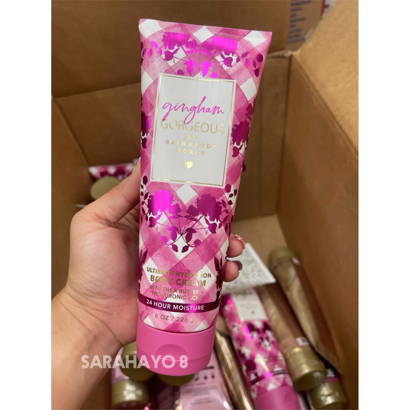 Bath and Body Gingham Gorgeous Ultimate Hydration Body Cream 226g. ของแท้