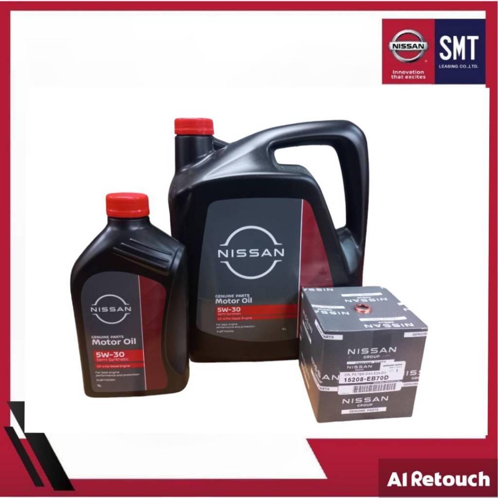 NISSAN - ชุดถ่ายน้ำมันเครื่องดีเซลกึ่งสังเคราะห์ 5W-30 จำนวน 4 ชิ้น
