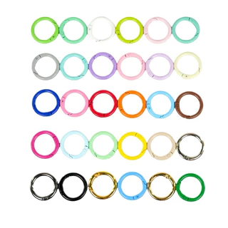 (พร้อมส่งในไทย!) ห่วงสปริง Diy ขนาด 24mm ห่วงพวงกุญแจ อะไหล่พวงกุญแจ ห่วงโลหะ ตะขอบีบ