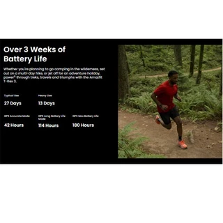 Amazfit T-Rex 3 ประกัน1ปี ศูนย์ไทย ของแท้ GPS นำทาง ดาวเทียม 6 ดวง กันน้ำ 10ATM ใช้ได้อุณหภูมิ -30 องศา