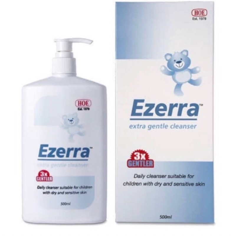 ⭐️ Ezerra extra gentle Cleanser 500ml 1 ขวด ⭐️เจลอาบน้ำล้างหน้า สูตรอ่อนโยน Ezerra Cleanser